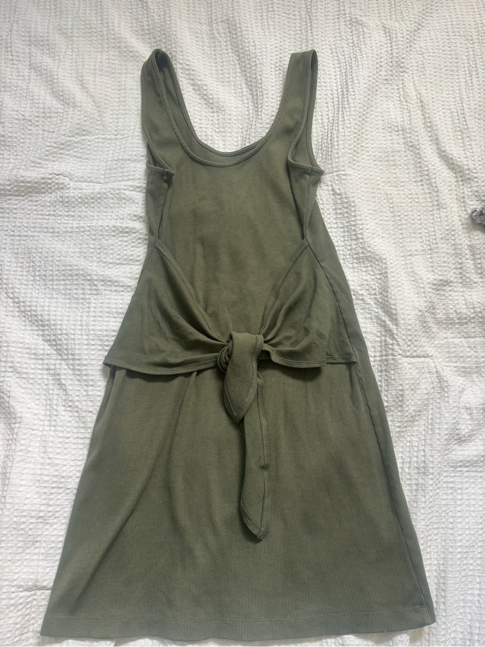 Women’s Olive Green Tie Tank Dress